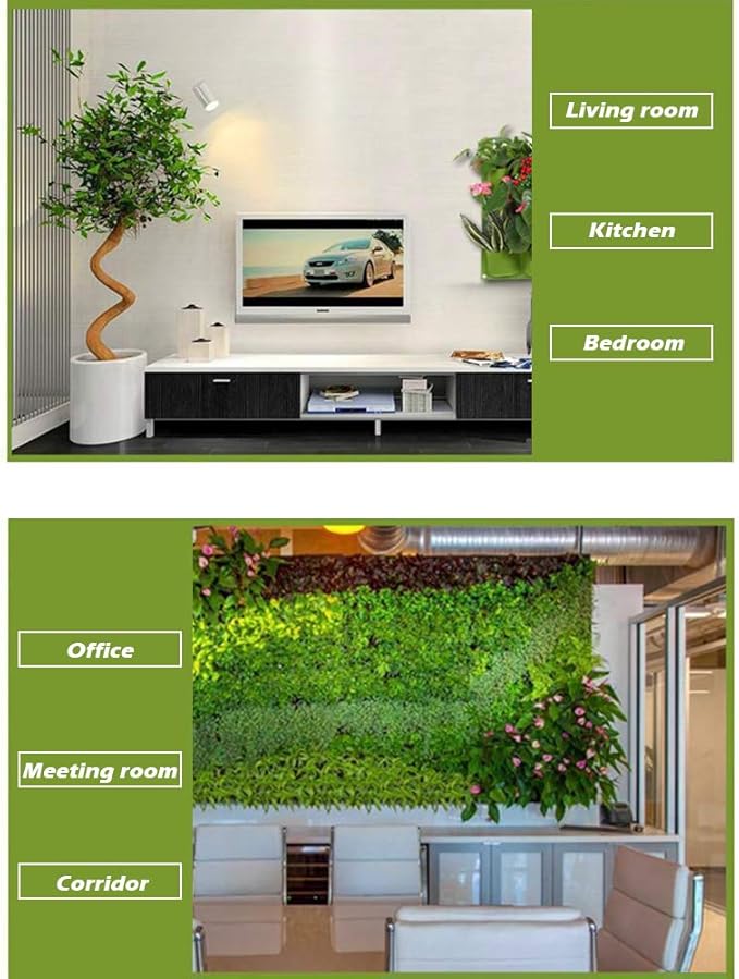 Hanging Planting Grow Bags, 49 Pockets Hanging Vertical Wall Planter Wall Mounted Grow Bag Outdoor Indoor Gardening Vertical Greening Flower Container, Planting Bags Storage Bags(1.0 m × 1.0 m, Black)