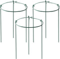 HiGift 3 Pack Peony Cages Support Stakes Ring for Garden, Round Plant Support for Outdoor (10" W x 17" H), Indoor Plant Cages Hoops Plant Rings for Tomatoes,Rose,Astilbes,Vine Indoor Potted Plants