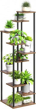 10 Tier Plant Stand Indoor, Tiered Corner Plant Shelf Flower Stand for Living Room, Balcony, Patio, Garden, Rustic Brown
