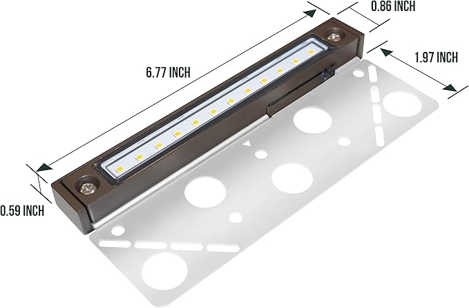 GKOLED 8-Pack Replaceable 6.8" LED Hardscape Lights, Low Voltage Retaining Wall Lights, Paver Wall Hardscape Lighting, Outdoor Landscape Step Lights, 12VAC/DC 1.5W 2700K, Die-cast Aluminum Housing
