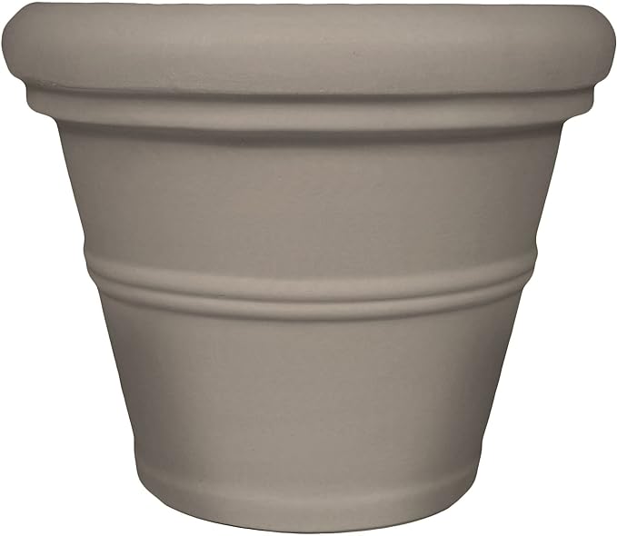 Tusco Products Rolled Rim Garden Planter, 36-inch, Safari