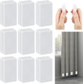 18pcs Outdoor Curtain Weights, Plastic Wrapped Magnetic Drapery Weights, Waterproof Heavy Duty Curtain Magnets Flag Weights for Heavy Wind, Shower Outside Curtain, Tablecloth (White)