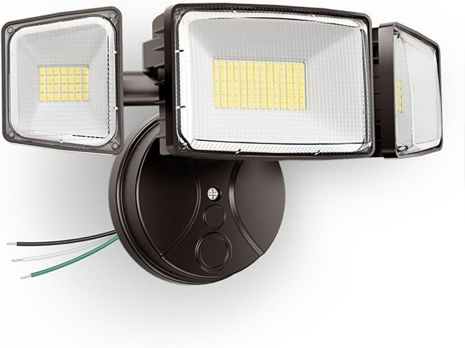 Onforu 100W 11000LM Flood Lights Outdoor, Brightness Security LED Flood Lights with 3 Adjustable Heads, Switch Controlled, IP65 Waterproof 6500K Outside Exterior Flood Light for Yard Garage Eave Patio