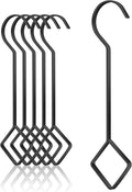 10 & 14 Inch Large Heavy Duty S Hooks Plant Hangers Extension Steel Hanging Tool for Home Decoration Shopwindow Clothes Plants Pergola Birdcage Lamp Garden 4pcs Black