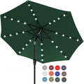 ABCCANOPY Durable Solar Led Patio Umbrellas with 24LED Lights 7.5FT (Green)