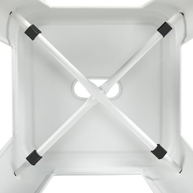 Yaheetech 30 Inch Metal Bar Stools Set of 4, Bar Height Backless Bartools, Industrial Stackable Bar Chairs with Footrest for Kitchen/Dining Room/Bistro/Patio, White