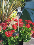 Solar Garden Stake Lights with Color Changing LED or Regular White LED Landscape Path Lights (Set of 2) (Hummingbird (Wing up))