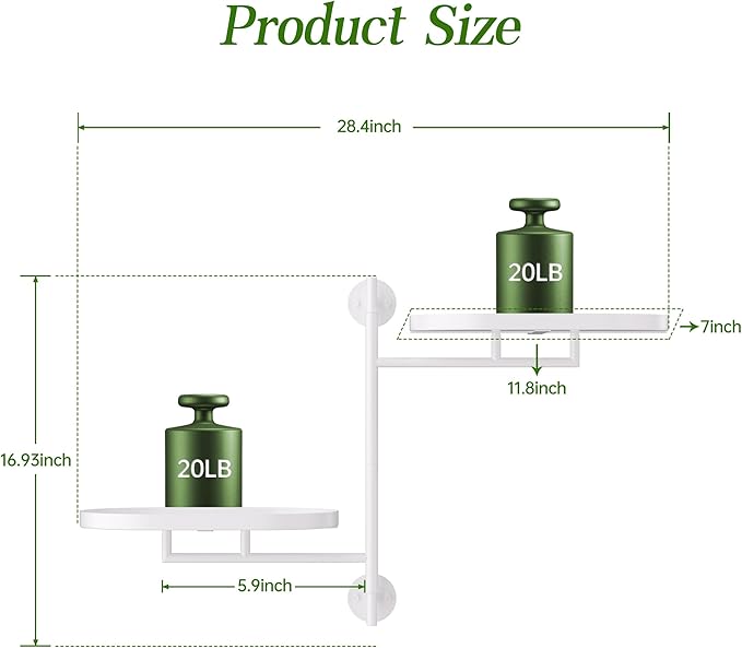 Window Rotating Plant Stand Shelf Indoor White Metal Floating Shelves 2-Tier Wall Mount Plant hanger Holders for Wall Planter Modern Home Decor window sill gifts