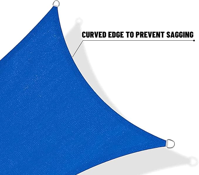 SUNNY GUARD Sun Shade Sail 10' x 13' Rectangle Blue UV Block Sunshade for Backyard Yard Deck Patio Garden Outdoor Activities and Facility(We Make Custom Size)