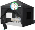 Quictent Privacy 8x8 Pop up Canopy Tent with Sidewalls and Roll-up Ventilated Windows, One Person Easy Setup, Outdoor Commercial Gazebo Shelter Enclosed Waterproof, Bonus 4 Sandbags