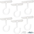 Ceiling Hooks 6Pack for Hanging Plants 2.5in White