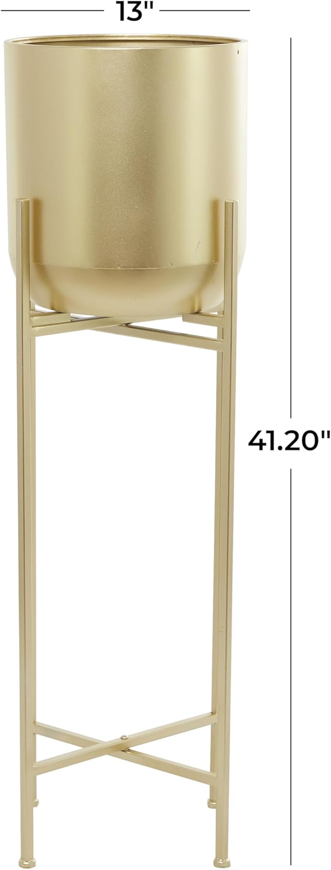 Deco 79 CosmoLiving by Cosmopolitan Modern Metal Round Planter, 13" x 13" x 41", Gold (081569)