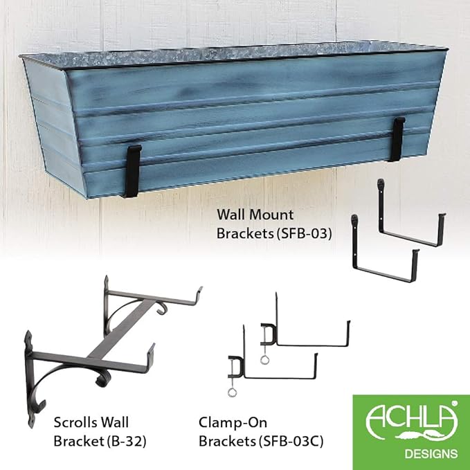 Achla Designs C-21NB Window Box, Large, Blue