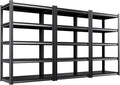 Set of 3 71"H-35"W Garage Shelving-2050LBS 5 Tier Storage Shelves,Adjustable Heavy Duty Metal Shelving Unit and Storage Large Rack,Utility Steel Shelf For Shop Warehouse Industrial Pantry 71"x35"x16"