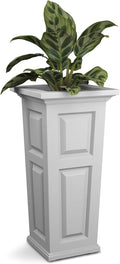Mayne Nantucket 32-Inch Tall Planter – Self-Watering, Weather-Resistant Planter for Flowers – Durable Outdoor Design for Patio, Porch, or Entryway