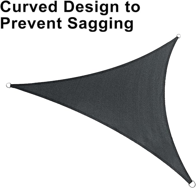 LOVE STORY Custom Size 7'x10'x12.2' Graphite Grey Sun Shade Sail Right Triangle Sunhsade Fabric Awning Canopy for Patio Backyard Carport Pergola (Customized)
