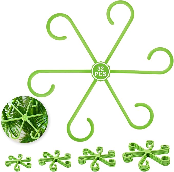 32pcs Plant Support for Indoor Plants,Plant Stem Support, Plastic Reusable Plant Support Clips Indoor Plants Accessories