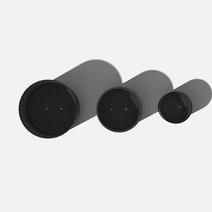 Veradek Demi Series Set of 3 Round Planters for Porch, Patio, Backyard | Durable Plastic-Stone Material | Modern Décor for Tall Plants, Flower
