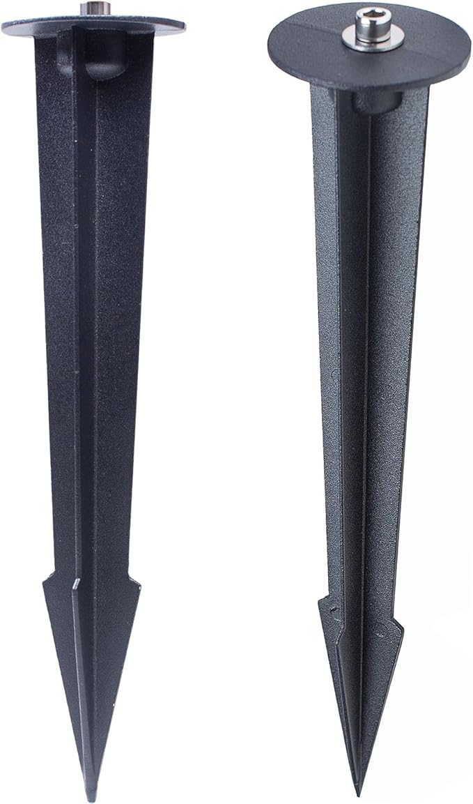 Aluminum Metal Ground Stake Spike Replacement for 3W-120W Outdoor Garden Spotlight Pathway Flood Wall Washer Solar Light,Low Voltage Landscape Light,10.4 inches Large Size