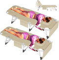 ABORON Sun Tanning Chair, 3 in 1 5 Positions Adjustable Heavy Duty Folding Chaise Lounge Chairs, Oversized with Mat/Pillow/Face Arm Hole, for Beach Pool Lawn Yard Patio
