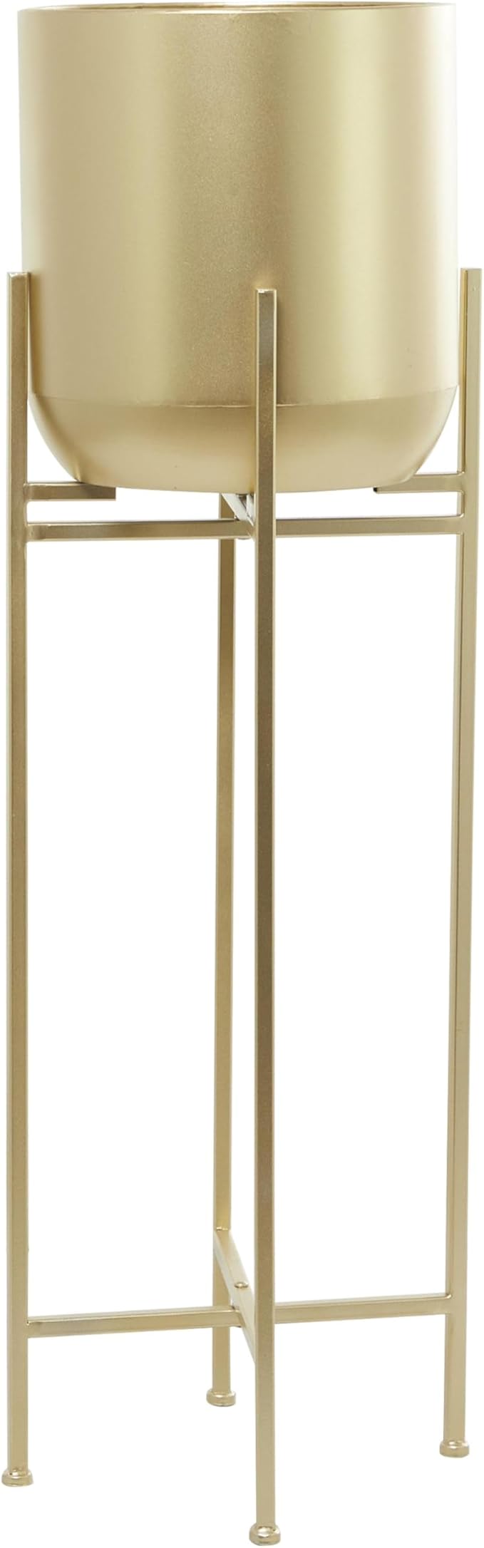 Deco 79 CosmoLiving by Cosmopolitan Modern Metal Round Planter, 13" x 13" x 41", Gold (081569)