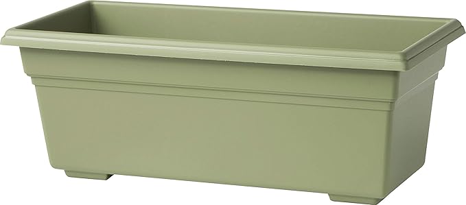 Root & Vessel 16190, Sage, Countryside Flower Box Planter, 18-Inch