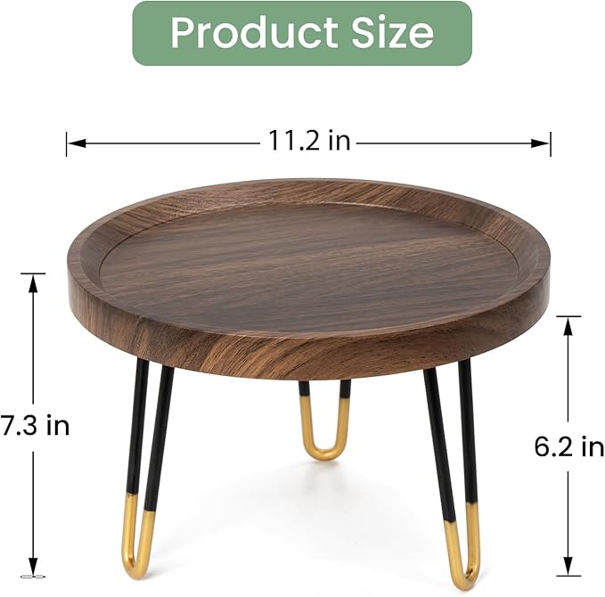 Plant Stand Indoor Outdoor, Mid Century Style Walnut Wood Color Plant Stand,Waterproof Design Modern Plant Table,Easily Assemble Come With Tools,Nice For Room Decor (L)