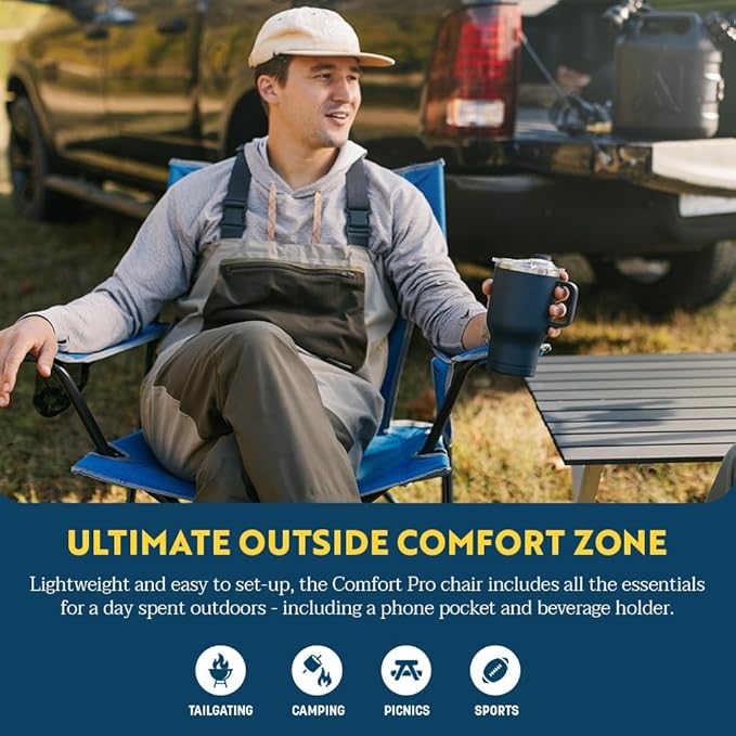 GCI Outdoor Comfort Pro Chair, Heathered Pewter Gray