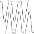 YINGFENG 6 Pack 19.7Inches Black Hanging Chains, Garden Plant Hangers, for Bird Feeders, Billboards, Chalkboards, Planters, Lanterns, Wind Chimes and Decorative Ornaments