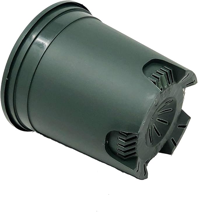 1.5 Gallon Green Nursery Pot Plastic Planters for Outdoor Indoor Plants Gardening Flower Pots 10-Pack 7.5 in Pot Liners with Drainage Holes