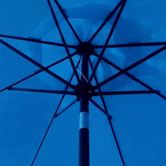 Sunnyglade 9' Patio Umbrella Outdoor Table Umbrella with 8 Sturdy Ribs (Blue)
