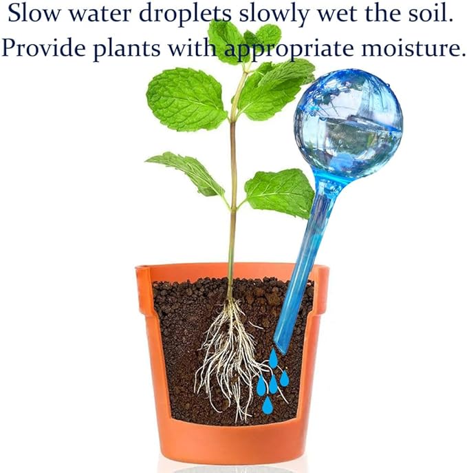 Large 12pcs Plant Watering Globes - Automatic Plant Watering Bulbs for Indoor & Outdoor Potted Plants, Durable Plastic Garden Watering Devices