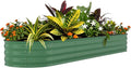 Garvee Galvanized Raised Garden Bed Outdoor, 8x2x1.5 ft Metal Planter Box for Flowers Vegetables, Rust-Resistant Raised Garden Beds for Gardening, Easy Assembly Outdoor Garden Box & Planters, Green