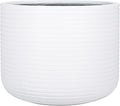 SAFAVIEH Outdoor Collection Nardo White Cement Ficonstone Planter Pot