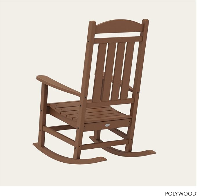 POLYWOOD Presidential Rocking Chair in Teak