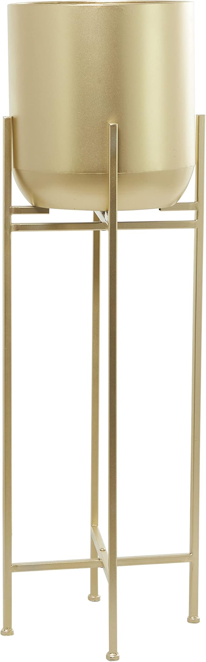 Deco 79 CosmoLiving by Cosmopolitan Modern Metal Round Planter, 13" x 13" x 41", Gold (081569)
