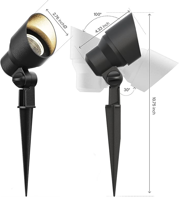 Malibu Low Voltage Landscape Lighting 20W Outdoor Spotlight Outdoor Weatherproof Lights for Low Voltage Landscape Lighting Floodlight Driveway, Yard, Lawn, Flood, Garden