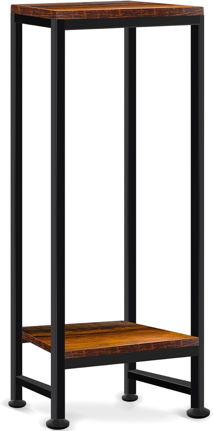 Plant Stand Indoor, Tall Plant stands for Indoor Outdoor Plants, 2 Tier Heavy Duty Plant Shelf 31" Metal Pedestal Stand Modern Corner Flower Stand for Patio, Living Room, Balcony