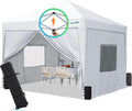 Quictent Privacy 8x8 Pop up Canopy Tent with Sidewalls and Roll-up Ventilated Windows, One Person Easy Setup, Outdoor Commercial Gazebo Shelter Enclosed Waterproof, Bonus 4 Sandbags