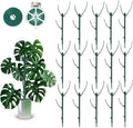 15 Pack Stackable Monstera Plant Support Stakes, 120inch Climbing Plant Sticks Structures with Garden Ties, Durable Alternative to Moss Pole for Indoor Outdoor Plants