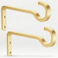 6 Inch 2 Pack Heavy Duty Outdoor Plant Hangers for Hanging Baskets, Iron Plant Brackets, Metal Plant Wall Hooks for Lantern, Bird Feeder, Wind Chimes, Gold
