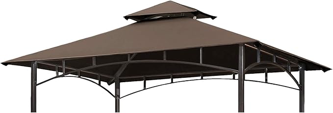 Eurmax USA High Performance Grill Gazebo Canopy Replacement Cover 5x8 (Brown)