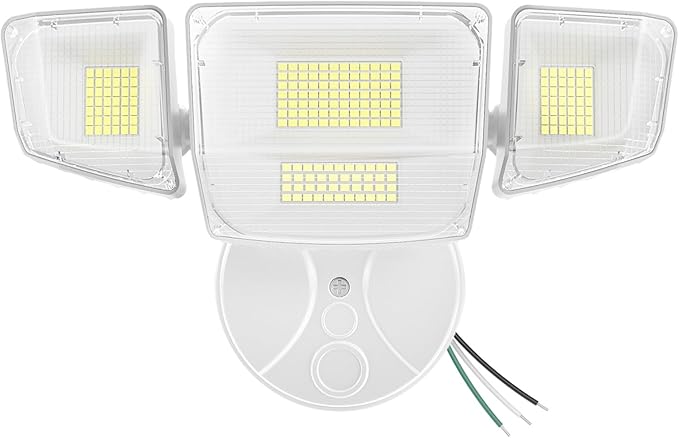 Onforu 90W Flood Lights Outdoor, 10000LM Ultra Bright 4-Head LED Security Light with Switch Control, IP66 Waterproof 6500K Exterior Lights for Yard Garage Patio