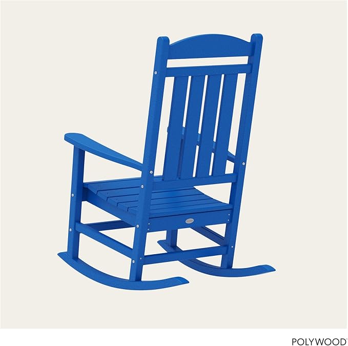 POLYWOOD Presidential Rocking Chair in Pacific Blue