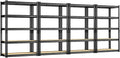 REIBII Storage Shelves 2020LBS Garage Shelving Heavy Duty Metal Shelving 5 Tier Metal Shelf for Garage Pantry Closet Kitchen Basement 28" W x 12" D x 59.8" H, 4 Pack
