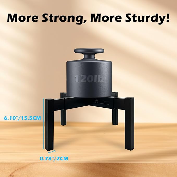 Heavy Duty Adjustable Metal Plant Stand for 10"-16" Plant Pot – Indoor & Outdoor (Black, 1 Pack)