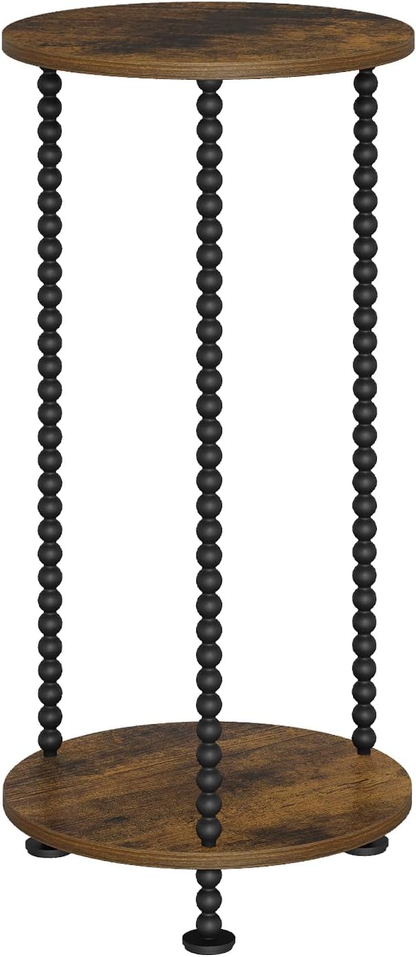 YINMIT Plant Stand Indoor, 2 Tier Small Plant Stand, 23" Tall Metal Spindle Poles Plant Stands, Corner Flower Pot Stand, Plant Tables Indoor, Planter Pot Holder for Balcony Garden Patio Living Room