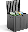 EasyUp 36 Gallon Outdoor Storage Box Waterproof, Resin Outdoor Deck Box, Deck Boxes for Garden Tools Equipment and Cushions (Black)