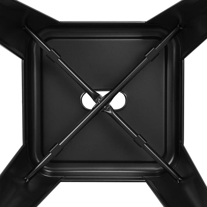 Yaheetech 24 Inch Metal Barstools Set of 4, Counter Height Backless Stools, Industrial Stackable Bar Chairs with Footrest for Kitchen/Dining Room/Bistro/Patio, Black