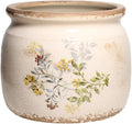 Pots for Plant, Cottage Rustic Clay Ceramic Tabletop Flower Pots, 6.29'' Plant Pots Indoor with Drainage, Sage Yellow Vase & Planters, Farmhouse Home & House Decor, Gifts for Mom